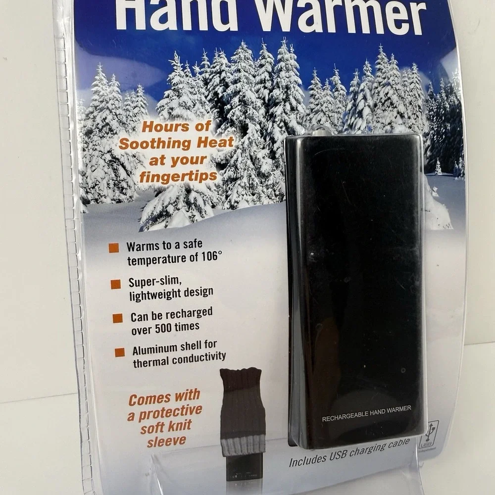 P3 International Rechargeable Hand Warmer Black Sleeve & USB Charging Cable NEW